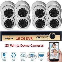 1080N 16CH DVR Record CCTV Home Security IR-CUT 8Dome Camera H. 264 System HD Kit