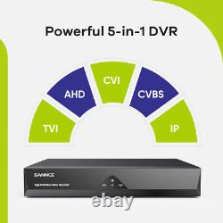 1080p Lite SANNCE 16CH H. 264+ 5IN1 Video Recorder DVR Email Alert Remote 2TB