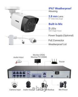 4K ANNKE Full Color CCTV Security System 8CH 8MP NVR POE IP Camera Surveillance