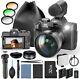 4k Digital Camera 48mp 16x With Microphone Wide-angle&macro Lens For Vlogging