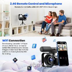 4K Digital Cameras for Photography 56MP Video Camera for YouTube Vlogger Webcam