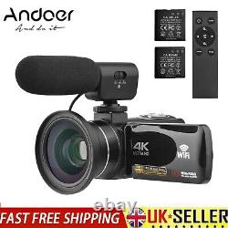 4K Digital Video Camera WiFi Camcorder DV Recorder 56MP 18X Digital Zoom B O7I2