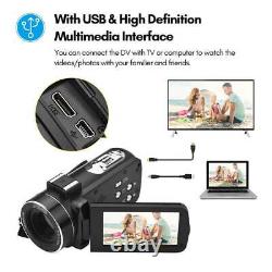 4K Digital Video Camera WiFi Camcorder DV Recorder 56MP 18X Digital Zoom UK 2023
