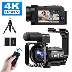 4K Digital Video Camera YouTube Vlogging Audio Recorder 16X Zoom Camcorder 56MP