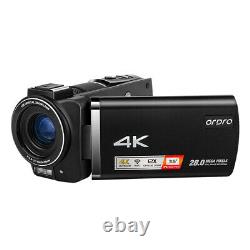 4K ORDRO Vlog Video Camera 100X Digital Zoom Camcorder Recorder With Controller