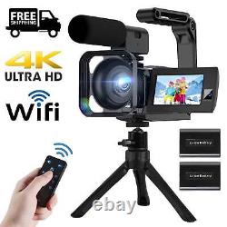 4K Video Camera 56MP WiFi Digital YouTube Vlogging Camera Camcorder Night Vision