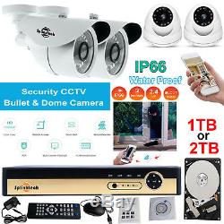 4/8/16CH CCTV DVR 2.4MP Camera 1080p Night Vision Video Home Security System Kit