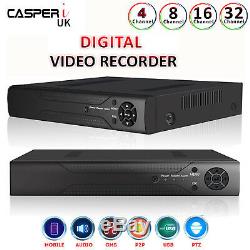 4/8/16/32 CH CCTV DVR Digital Video Recorder TVI AHD 1080P CASPERi Remote View