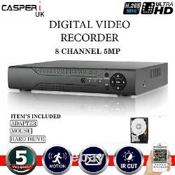 4/8/16/32ch 5mp Dvr Cctv Video Recorder Ultra Hd Ahd Tvi Hdmi P2p Home Security
