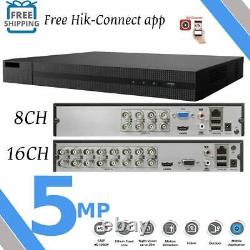 4/8/16 Channel CCTV Video Recorder DVR HD 1080p 5MP Home Security Camera System