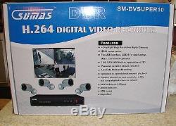 4 Camera Home Security System with Digital Video Recorder View Remotely new new