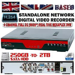 4 Channel Network Digital Video Recorder (DVR) Cloud Enabled 250Gb to 2Tb HDD