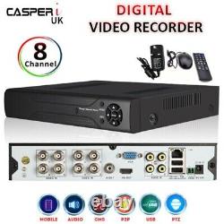 5MP 8 Channel Digital 1920P CCTV Video Recorder DVR Ultra HD AHD VGA HDMI BNC UK