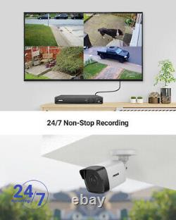 5MP ANNKE CCTV System 8CH 6MP NVR POE IP Cameras Home Security Kit Night Vision
