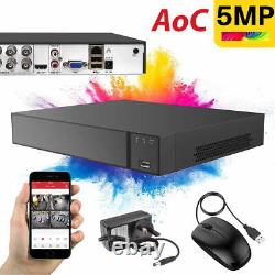 5MP CCTV DVR 4/8/16 Channel AOC Audio Digital Video Recorder With Hard Drive UK