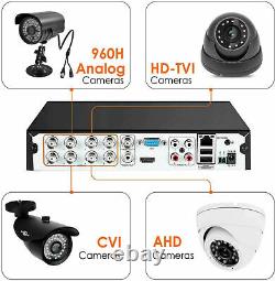 5MP Digital Video Recorder CCTV DVR Ultra HD AHD 1920P VGA HDMI BNC UK