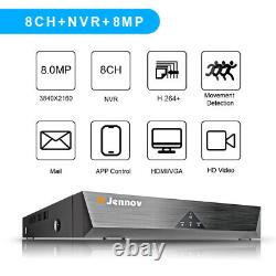 8MP 4K 8CH Channel POE NVR CCTV Digital Network Video Security Recorder System