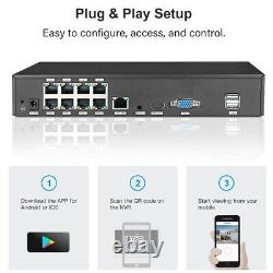 8MP 4K 8CH Channel POE NVR CCTV Digital Network Video Security Recorder System