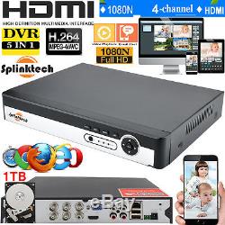 8/16/4CH CCTV DVR Digital Video Recorder 1080P 5 in 1 HDMI BNC With 1TB 2TB HDD