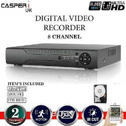 8 Channel 2MP CCTV DVR 1TB-Hard Drive AHD 1920P Digital Video Recorder VGA HDMI