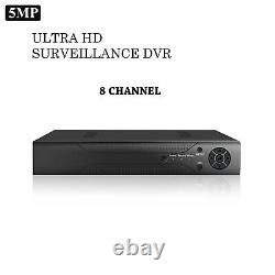 8 Channel CCTV 5MP DVR Ultra HD AHD 1920P Digital Video Recorder VGA HDMI BNC UK