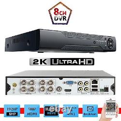 8 Channel Ultra HD 5MP Digital 1920P DVR CCTV Video Recorder AHD VGA HDMI BNC UK
