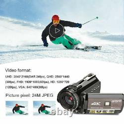 AC3 4K 24MP 30X WIFI 3inch IPS LCD DIGITAL VIDEO CAMERA CAMCORDER RECORDER