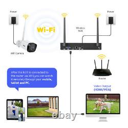 ANNKE 3MP Wireless Two-way Audio CCTV System Wifi IP Camera 5MP 10CH NVR Alert