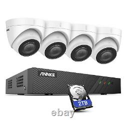 ANNKE 5MP Audio PoE Security Camera System 8CH H. 265+6MP NVR Video CCTV Home 2TB