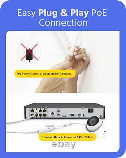 ANNKE 8MP 4K Video 8CH Network Record IP NVR for CCTV Security POE Camera System