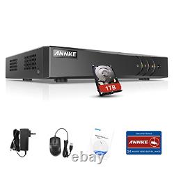 ANNKE 8 Channel CCTV DVR 1080P Lite Digital Video Recorder +1TB Hard Drive With