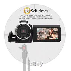Andoer 4K 1080P 48MP WiFi Digital Video Camera DVR Camcorder Recorder+Lens+Mic