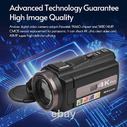 Andoer 4K/60FPS 48MP Digital Video Camera Set 1 Camcorder Recorder + 1 I8A9