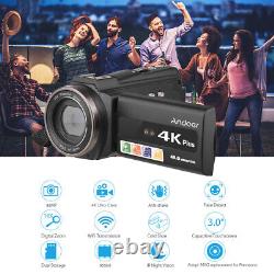 Andoer 4K/60FPS 48MP Digital Video Set 1 Camcorder Recorder + 1 L5H9