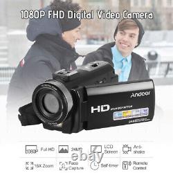 Andoer HDV-201LM 1080P FHD Digital Video Camera Camcorder DV Recorder 24MP Y9M9