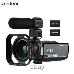 Andoer HDV-AE8 4K WiFi Digital Video Camera Camcorder DV Recorder 30MP 16X G7K8
