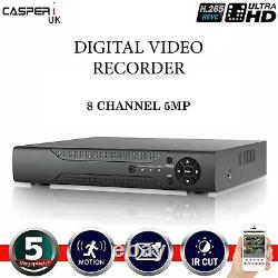 CCTV 8 Channel 5MP DVR Ultra HD AHD 1920P Digital Video Recorder VGA HDMI BNC UK