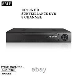 CCTV 8 Channel 5MP DVR Ultra HD AHD 1920P Digital Video Recorder VGA HDMI BNC UK
