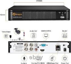 CCTV DVR Recorder With 1TB HDD 4 Channel AHD 1080P HD TVI Video VGA HDMI BNC UK