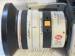 Canon L1 8mm Digital Video Camera & Recorder Bundle Lot Remote Charger Mic Lens