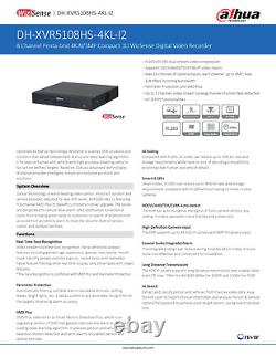 Dahua XVR DVR 8 Channel Digital Video Recorder HDCVI/AHD/TVI/CVBS Auto Detect