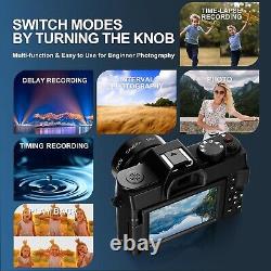 Digital Camera 4K 16X 30FPS 3 IPS Flip screen Video Camer for YouTube Vlogging