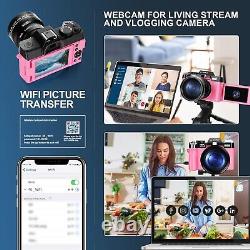 Digital Camera 4K 16X 48MP 60FPS Vlogging Camera for YouTube With WiFi Lens 32G TF