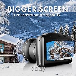 Digital Camera 4K 48MP Video Camcorder Point and Shoot Camera For Live Stream