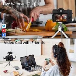 Digital Camera HDR 4K 48MP Wifi Video Recording Camera Camcorder YouTube Black