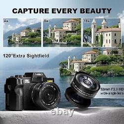 Digital Cameras 4K 16X 48MP 180° Flip Screen WiFi Vlogging Camera for YouTube