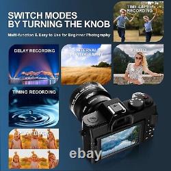 Digital Cameras 4K 16X 48MP 180° Flip Screen WiFi Vlogging Camera for YouTube