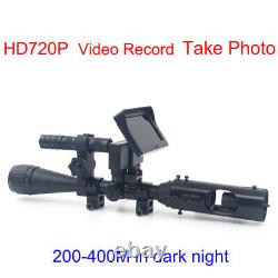 Digital Infrared Rifle Scope + Flashlight Video Recorder 200-400M Visual Range