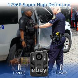 Digital Police Body Camera 1296P HD Video Recording fits Police Cam NightVision