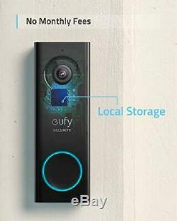 Eufy Security Wi-Fi Video Doorbell, 2K Resolution, Real-Time Response, No Monthl